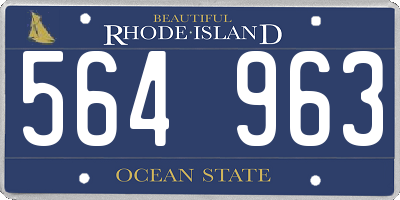 RI license plate 564963