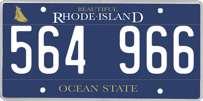 RI license plate 564966