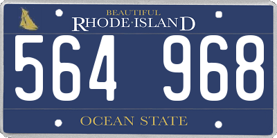 RI license plate 564968