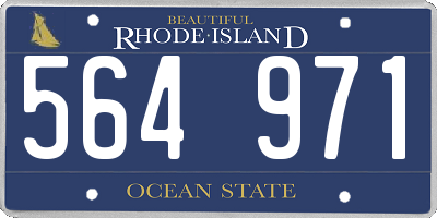 RI license plate 564971