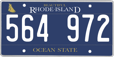 RI license plate 564972
