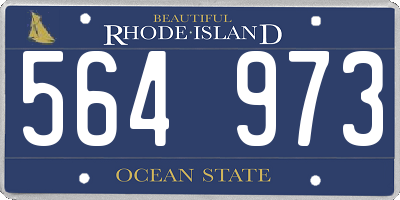 RI license plate 564973