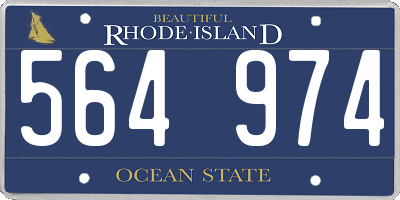 RI license plate 564974