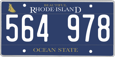 RI license plate 564978