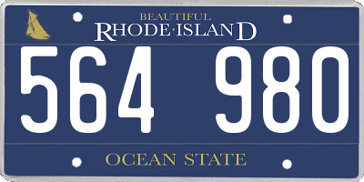 RI license plate 564980