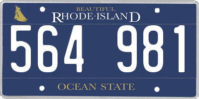 RI license plate 564981
