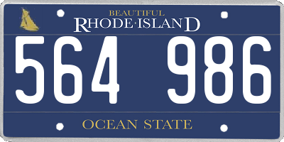 RI license plate 564986