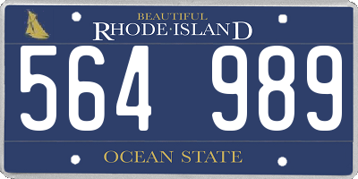 RI license plate 564989
