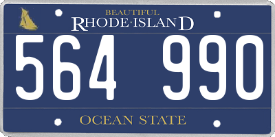 RI license plate 564990