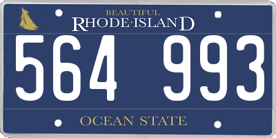RI license plate 564993