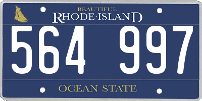 RI license plate 564997