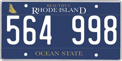 RI license plate 564998