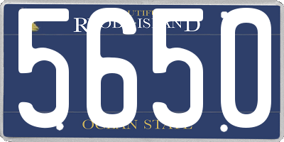 RI license plate 5650