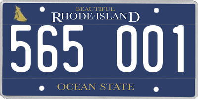 RI license plate 565001
