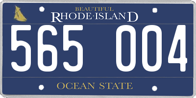 RI license plate 565004