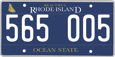 RI license plate 565005