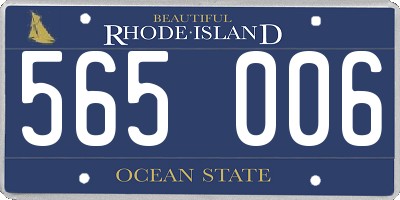 RI license plate 565006