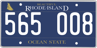 RI license plate 565008