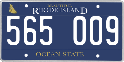 RI license plate 565009