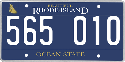 RI license plate 565010