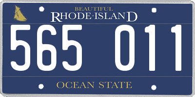 RI license plate 565011