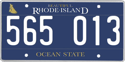 RI license plate 565013
