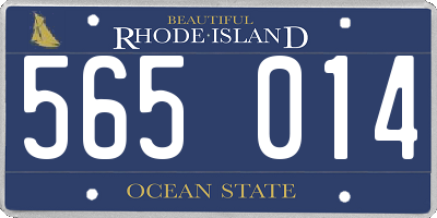 RI license plate 565014