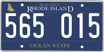RI license plate 565015