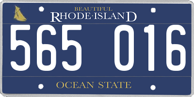 RI license plate 565016