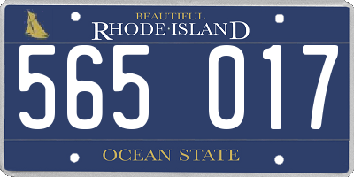 RI license plate 565017