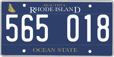 RI license plate 565018