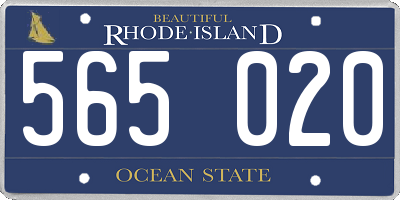 RI license plate 565020