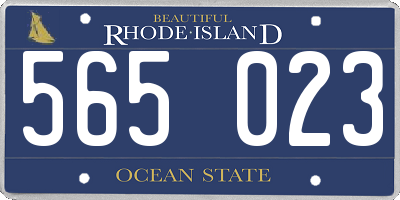 RI license plate 565023