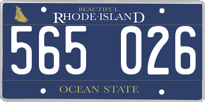 RI license plate 565026