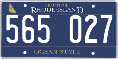 RI license plate 565027