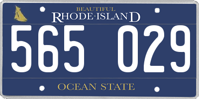 RI license plate 565029