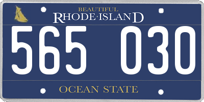 RI license plate 565030
