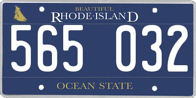 RI license plate 565032