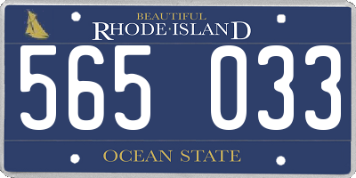 RI license plate 565033