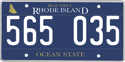 RI license plate 565035
