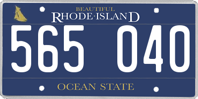 RI license plate 565040