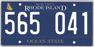 RI license plate 565041