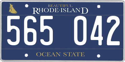 RI license plate 565042