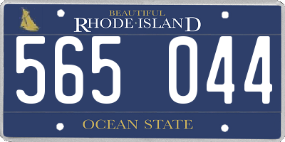 RI license plate 565044
