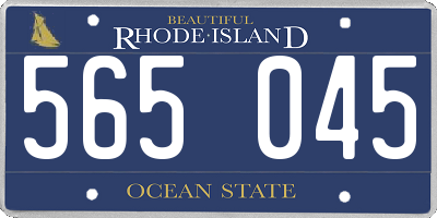 RI license plate 565045