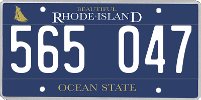 RI license plate 565047