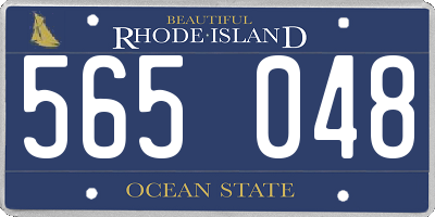 RI license plate 565048