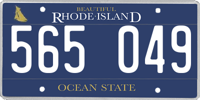 RI license plate 565049