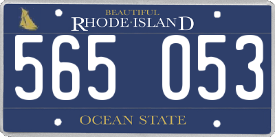 RI license plate 565053