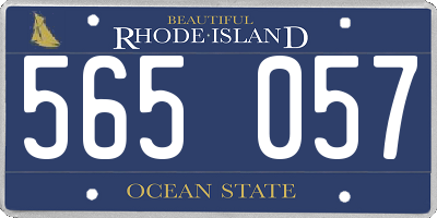RI license plate 565057